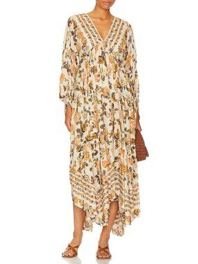 Free People Rows of Roses Maxi Dress Medium